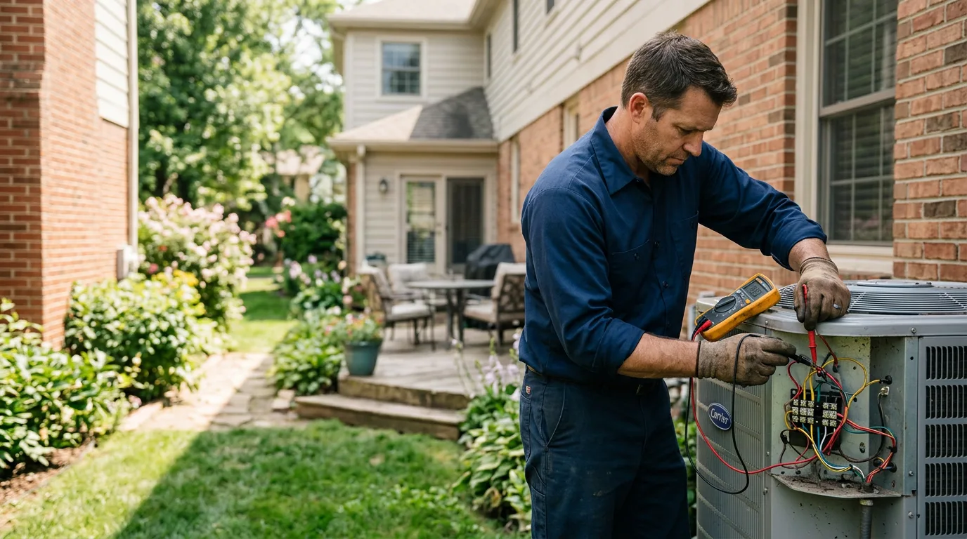 HVAC technician working near Cedar Crest, NM